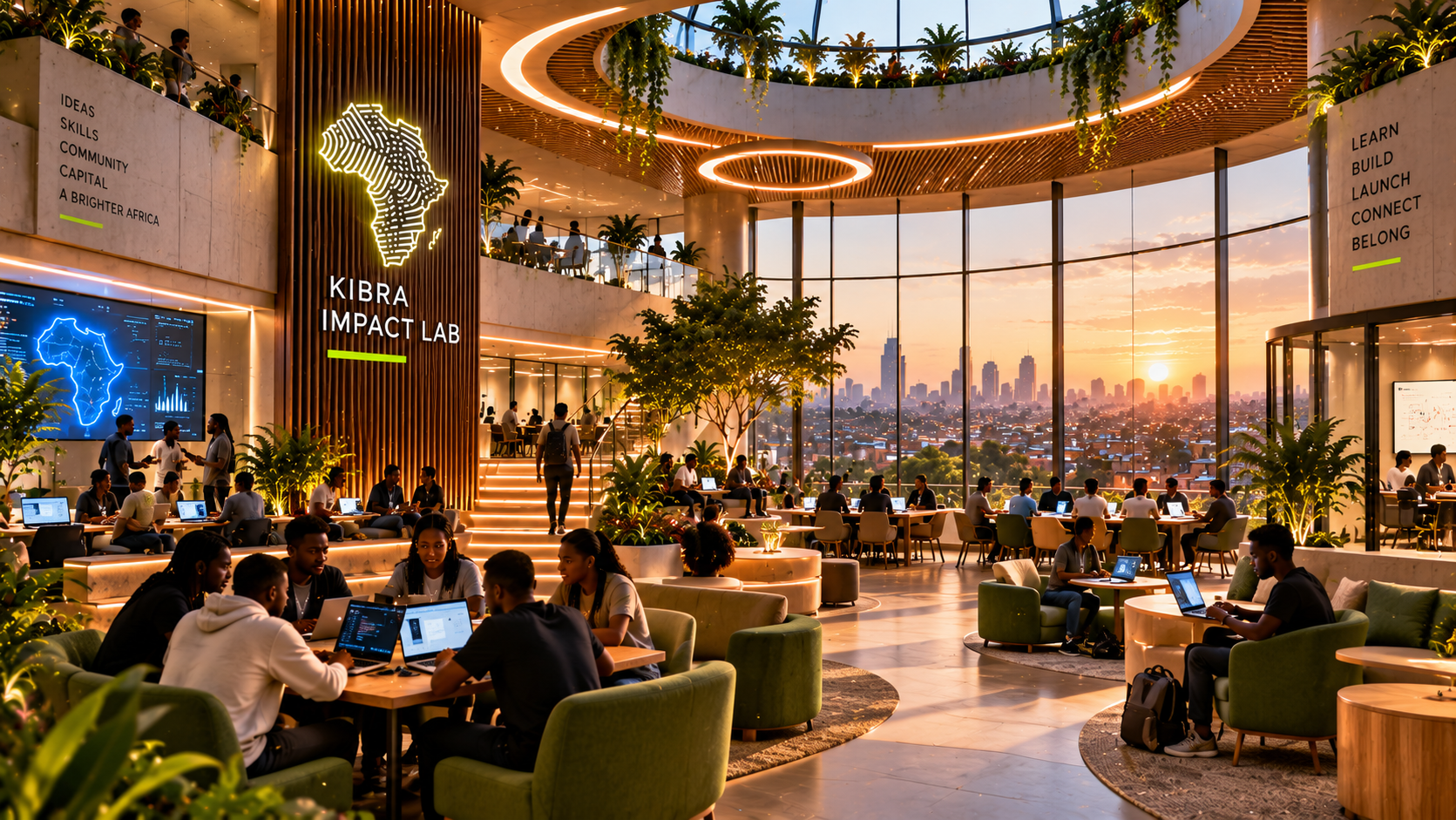 Architectural concept rendering of Kibra Impact Lab